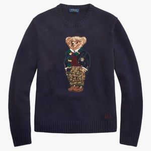 Polo Ralph Lauren Preppy Bear Sweater in Navy